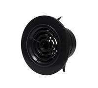 Grille d'aération ronde noire, grille de ventilation réglable en ABS for salle de bain, bureau, salle de bain, conduit d'aération mural, grille d'aération 75 mm/100 mm/125 mm/150 mm/200 mm(Rotatable t