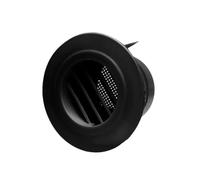 Grille d'aération ronde noire, grille de ventilation réglable en ABS for salle de bain, bureau, salle de bain, conduit d'aération mural, grille d'aération 75 mm/100 mm/125 mm/150 mm/200 mm(Inclined lo