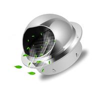 Grille d'aération ronde pour l'extérieur avec écran en maille, ventilation de soffite, capot de grille d'aération (60 mm)