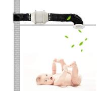 Grille d'aération ronde réglable avec grille d'aération pour évacuation ou entrée d'air, convient pour plusieurs réglages de ventilation intérieure (100 mm)