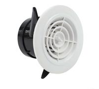 Grille d'aération ronde réglable avec grille de persienne et panneau amovible pour ventilation d'échappement et entrée d'air dans la salle de bain et le bureau (75 mm)