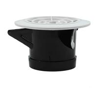 Grille d'aération ronde réglable avec grille de persienne pour montage mural ou au plafond, panneau amovible pour l'entretien et réglage du flux d'air (75 mm)