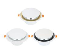Grille d'aération ronde réglable, diffuseur de plafond, couvercle de gril, persienne de soffite, plastique ABS, HOKitchen, salon, 3 po, 4 po Black 3 Inch