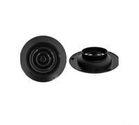 Grille d'aération ronde réglable en ABS - Contrôle du flux d'air - Facile à installer - Pour salle de bain et cuisine - 25 x 25 x 5 cm - Noir