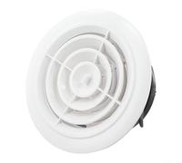 Grille d'aération ronde réglable pour utilisation murale intérieure Matériau ABS Entrée d'air Couvercle de sortie d'air pour salle de bain, bureau et espaces résidentiels (125 mm)