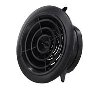 Grille d'aération rotative, grille d'air réglable, couvercle d'échappement rond et sortie de ventilation murale, raccord de conduit ABS pour extracteur de salle de bain ou entrée d'air de bureau