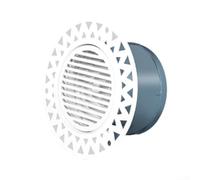 Grille d'aération silencieuse et fine sans bords réglable à 3 vitesses en ABS pré-intégrée pour la maison Qualité de l'air intérieur facile à nettoyer Design moderne Faible résistance (C)
