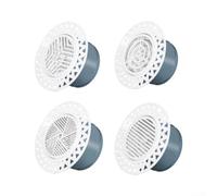 Grille d'aération silencieuse et fine sans bords réglable à 3 vitesses en ABS pré-intégrée pour la maison Qualité de l'air intérieur facile à nettoyer Design moderne Faible résistance (F)