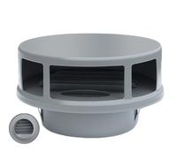 Grille d'aération sortie d’air extrait Pour SDB, WC, Cuisine, Garage, Grille ventilation, Couverture de la Hotte d'aspiration Extérieure pour Sortie d’airs, Aération Hottes(Gris,120mm/4.7inch)