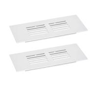 Grille d'Aération SOURCING MAP 2Pcs 100x50mm Couverture de Bouches Ventilation en Alliage Aluminium Mailles Rectangulaire Argenté