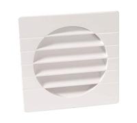 Grille d'aération spéciale façade blanc GETM12B pour tube PVC