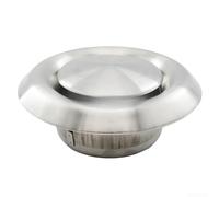 Grille d'aération sphérique en acier inoxydable de 152 mm, hotte murale de qualité 304 pour système d'air frais, ventilateur de salle de bain, hotte de sèche-linge, design moderne résistant à la