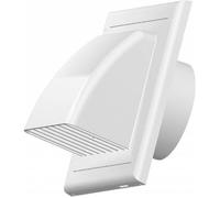 Grille d'aération Vents couvrant rabat de retour abs blanc couvercle extérieur 125mm