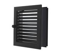 Grille d'air chaud à affleurement de crépi - CB-tec Noir, 35 x 15 cm