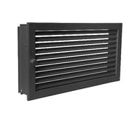 Grille d'air chaud à affleurement de crépi extra grand - CB-tec - CB-tec Noir, 55 x 23 cm