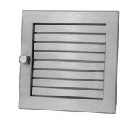 Grille d'air chaud en acier inoxydable exclusif - CB-tec Edelstahl matt, 20 x 20 cm