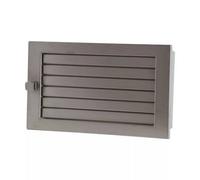 Grille d'air chaud en acier inoxydable exclusif - CB-tec Edelstahl matt, 25 x 15 cm
