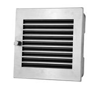 Grille d'air chaud en acier inoxydable moderne - CB-tec 23 x 23 cm