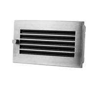 Grille d'air chaud en acier inoxydable moderne - CB-tec 25 x 15 cm