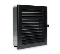 Grille d'air chaud standard en saillie - CB-tec Noir, 20 x 20 cm