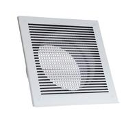 Grille d'air extérieur 2.0 standard 23 x 23 cm - avec tubulure - CB-tec 150 mm, blanc