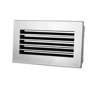 Grille d'air froid acier inoxydable moderne - CB-tec 25 x 15 cm
