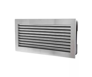 Grille d'air froid acier inoxydable moderne - CB-tec 45 x 23 cm
