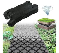 Grille d'allée extensible de 2 x 10 m - Stabilisateur de sol robuste qui empêche les ornières de boue et l'érosion pour l'aménagement paysager, les parkings et les allées inclinées