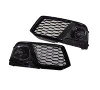 Grille d'Antibrouillard Compatible Avec Q5 Q5L 2018-2020 ABS Remplacement Pare-chocs Avant Feu Antibrouillard Abat-Jour Lumière Grilles De Course Couverture(B)