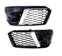 Grille d'Antibrouillard Compatible Avec Q5 Q5L 2018-2020 ABS Remplacement Pare-chocs Avant Feu Antibrouillard Abat-Jour Lumière Grilles De Course Couverture(C)