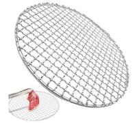 Grille de 6 pouces, grille de en acier rond en acier inoxydable remplacement, outils cuisson résistants à la chaleur pour le camping, le pique-nique, l'activité extérieure