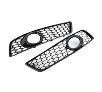 Grille de antibrouillard Compatible Avec A3 8P 2009 2010 2011 2012 2013 Calandre Phare Antibrouillard Pare-chocs Avant 1 Paire Couverture En Maille Nid D'abeille Voiture(Glossy Black)