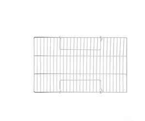Grille de barbecue 47,5 x 25,5 cm - Grille carrée plate - Répartition efficace de la chaleur - Design métallique portable - Pour camping et cuisine en plein air