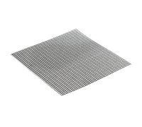 Grille de Barbecue Antiadhésive 30x40cm en Maille de Fibre | Nettoyage Facile, Empêche les Aliments de Coller Tomber, Argenté, Certifiée Lfgb et Sgs