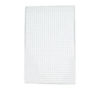 Grille de barbecue carrée en fer galvanisé pour griller du poisson, de la viande et des légumes, grille de rechange robuste pour le camping en plein air, argent (50 x 30 cm)