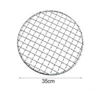 Grille de barbecue en acier inoxydable, 28 cm/30,5 cm/33 cm/35 cm de diamètre, design rond en maille pour une répartition homogène de la chaleur, portable pour le camping, les pique-niques et les