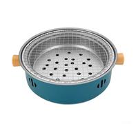 Grille de barbecue en acier inoxydable antirouille Bleu 29 cm | Design pliable, 29 x 29 x 10 cm, corps en acier inoxydable, poignée de transport, parcs, plages, arrière-cour