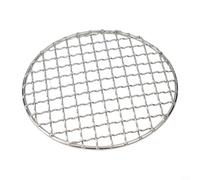 Grille de barbecue en acier inoxydable, multi-usages, anti-adhésive, outil de barbecue avec treillis métallique croisé, plateau pour barbecue, camping, pique-nique, pâtisserie (380 mm)