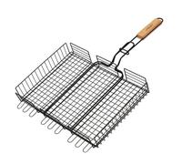 Grille avec poignée en bois, grilles à double cuisson, grill de rechange