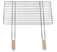 Grille de barbecue - Master Grill & Party - MG253 - Acier chromé - Poignées en bois - 58x30 cm