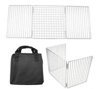 Grille de barbecue pliable en acier inoxydable - 50 x 20 cm - Grille de barbecue pour griller du bœuf, du poulet, du poisson et des légumes - Avec sac de transport