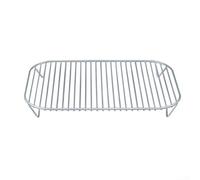 Grille de barbecue pliable en acier inoxydable à double niveau - Pince de grillage portable pour steak, crevettes, légumes - Outil de barbecue de jardin en plein air argenté (lot de 1)