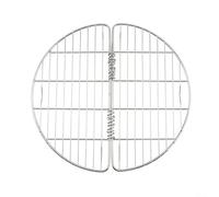 Grille de barbecue pliable en acier inoxydable avec construction en maille pour une meilleure circulation de la fumée et de la saveur, convient pour la viande, les légumes, le poisson