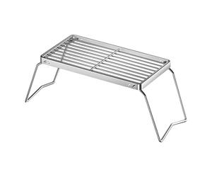 Grille de barbecue pliable en acier inoxydable pour légumes, champignons, viande, jardin, camping, randonnée, pêche