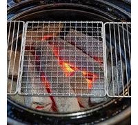 Grille de barbecue pliable en acier inoxydable robuste avec sac de transport, accessoire de barbecue pour barbecue en plein air au-dessus de foyers et charbon de bois