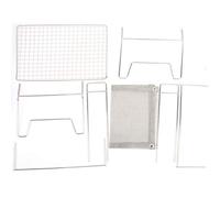 Grille de Barbecue Pliable en Fil d'Acier Inoxydable, Avec Filet de Cuisson, Portable et Compact - Résistante à la Corrosion, Grande Capacité, Parfaite pour Camping et Pique - Ni