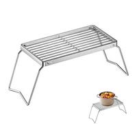 Grille de Barbecue Pliante, Grille de Camping Pliable, Grilles Résistante et Pliantes pour Feu de Camp, pour Barbecue en Plein Air Camping Pique Nique (30 x 16 cm)