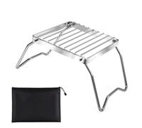 Grille de Barbecue Pliante Mini Grille de Feu de Camp en Acier Inoxydable