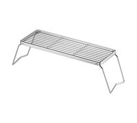 Grille de barbecue portable pliable en acier inoxydable, 30 x 16 x 13 cm, construction légère, grille polyvalente avec extensible | Camping Randonnée Cuisine en plein air Grill Poulet Viande