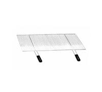 Grille de barbecue recoupable en acier 100 x 40 cm avec poignées en Soft-Touch